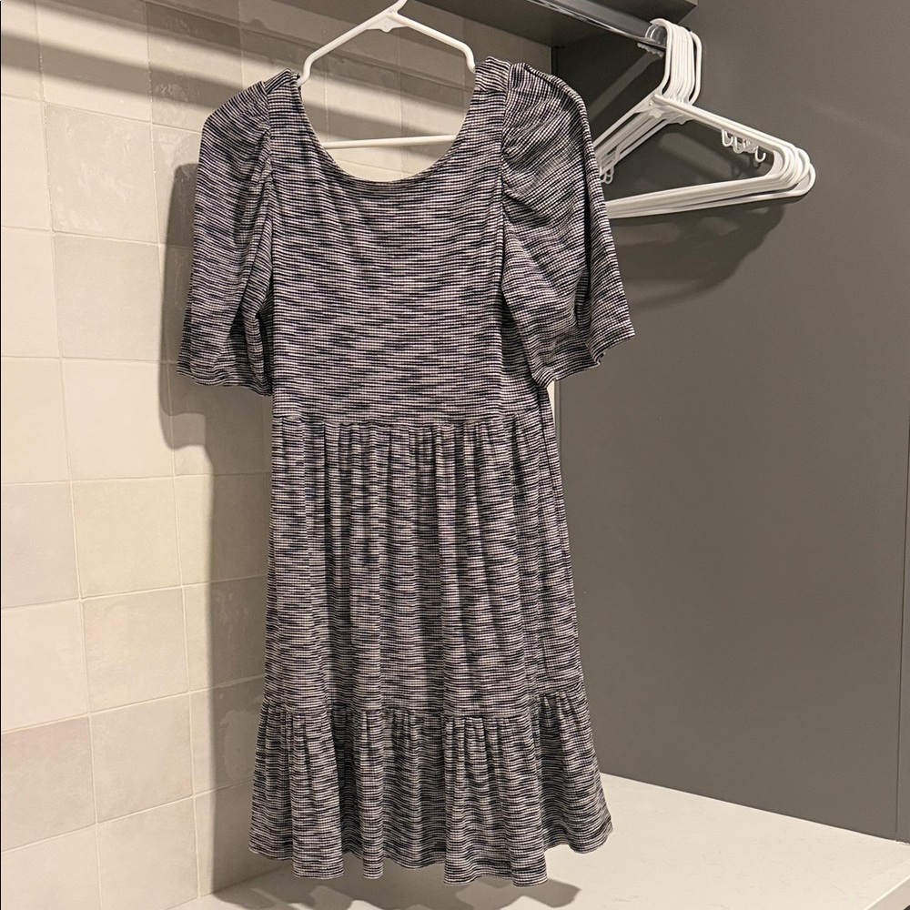 Anthropologie Black and White Midi Dress